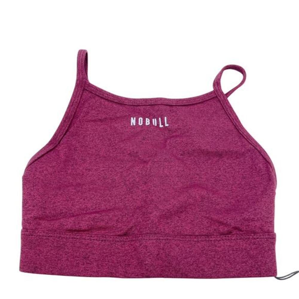 Nobull Women's High‎ Neck Sports Bra Berry Heather Size XS